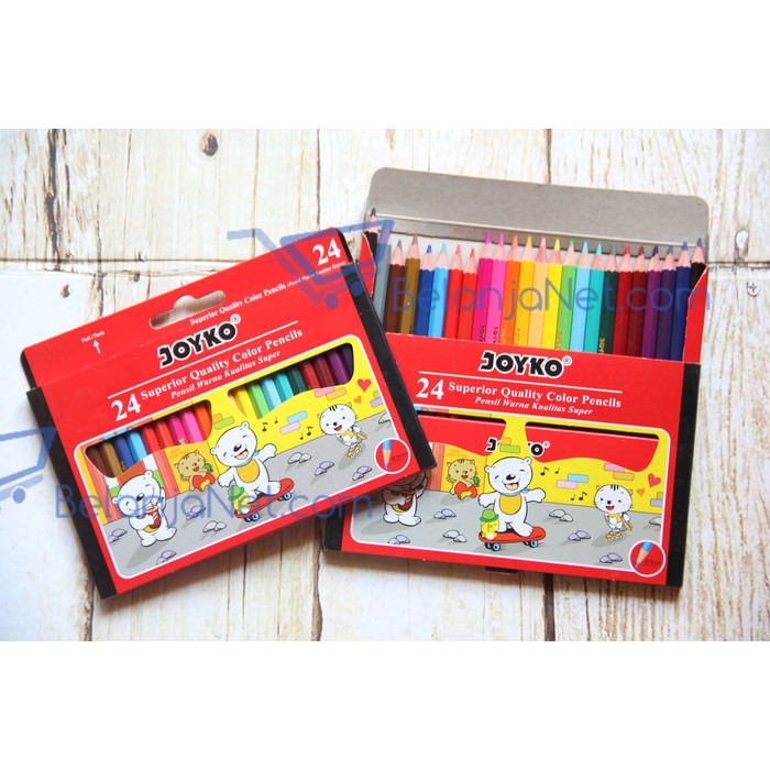 Pensil Warna Joyko 24 Color (Ukuran Pendek) CP-S24