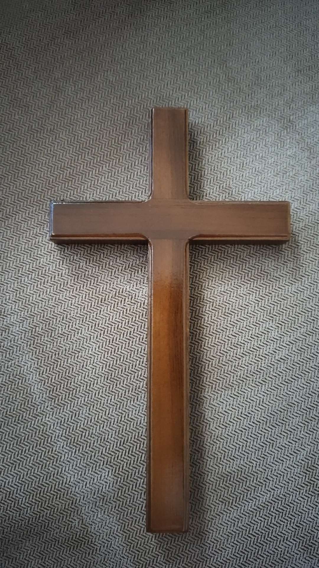 Salib Dinding Gantung 19 Cm Kayu Tanpa Corpus Yesus Natural Hadiah Hiasan Souvenir Rohani Dekorasi