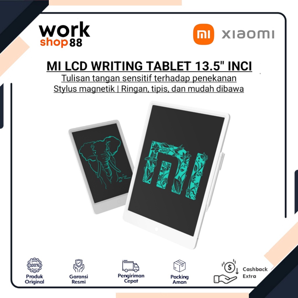 

Produk Baru - Xiaomi Mi LCD Writing Tablet 13.5 Inci - New Original Garansi Resmi Nasional - Stylus magnetik Pen Gambar Melukis alat tab Layar besar - Promo diskon murah terbaru