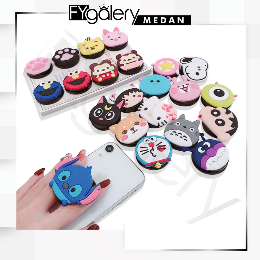 FygaleryMedan Pop socket HP Karakter Cartoon 3D FygaleryMedan Pop socket HP Karakter Cartoon 3D