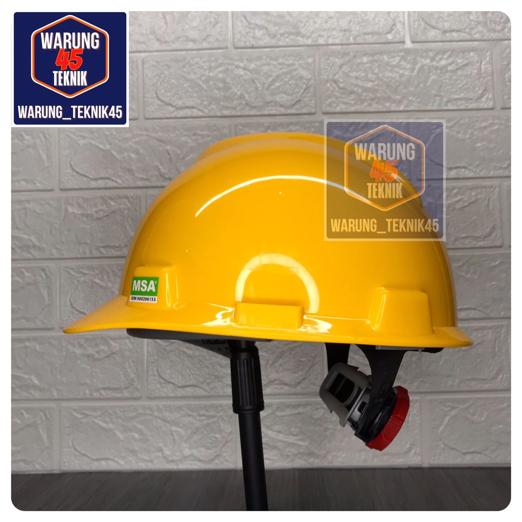 HELM PROYEK SAFETY V GUARD MERK MSA SNI LOKAL SUSPENSI FASTRACK FASTRAK - KUNING