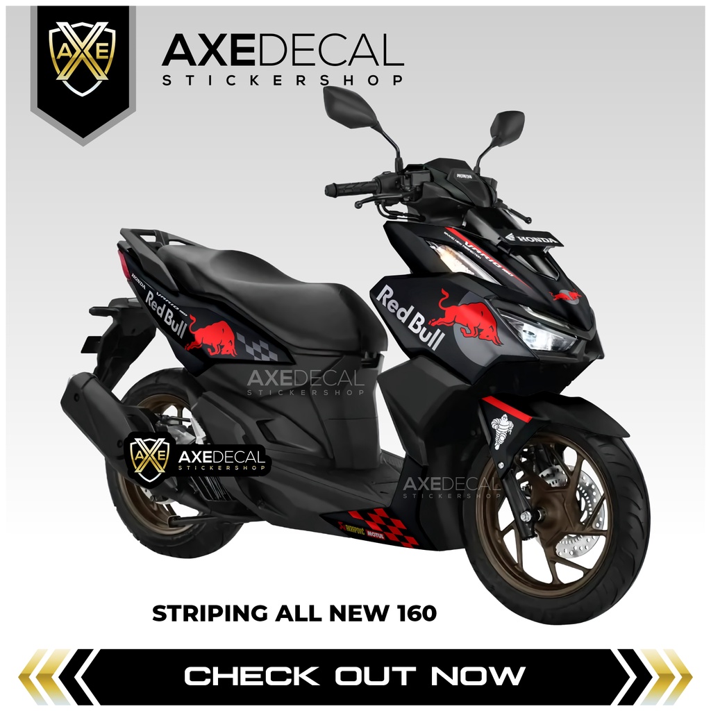 Striping Vario 160 Redbull / Stiker Motor All New Vario 160 / Stock Decals / Honda