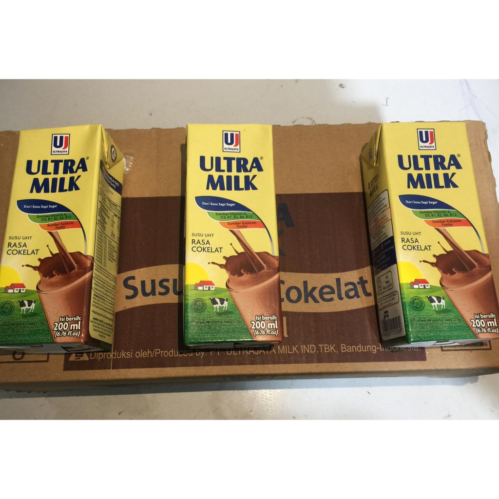 Susu ULTRA MILK Cokelat 200 ml | Susu UHT Rasa Coklat