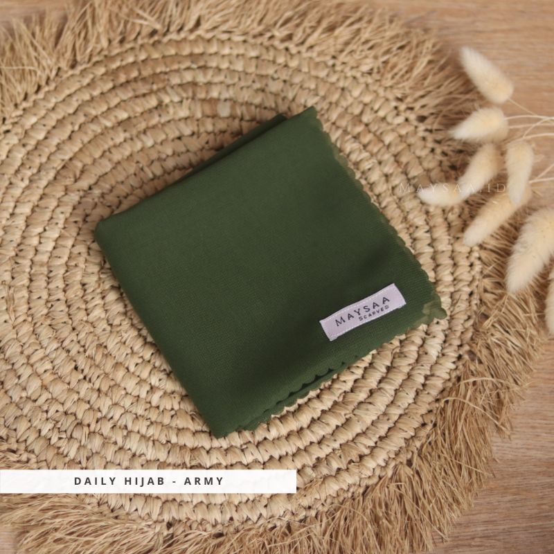 Katalog DAILY HIJAB SQUARE/ POLYCOTTON /Bella square-Army
