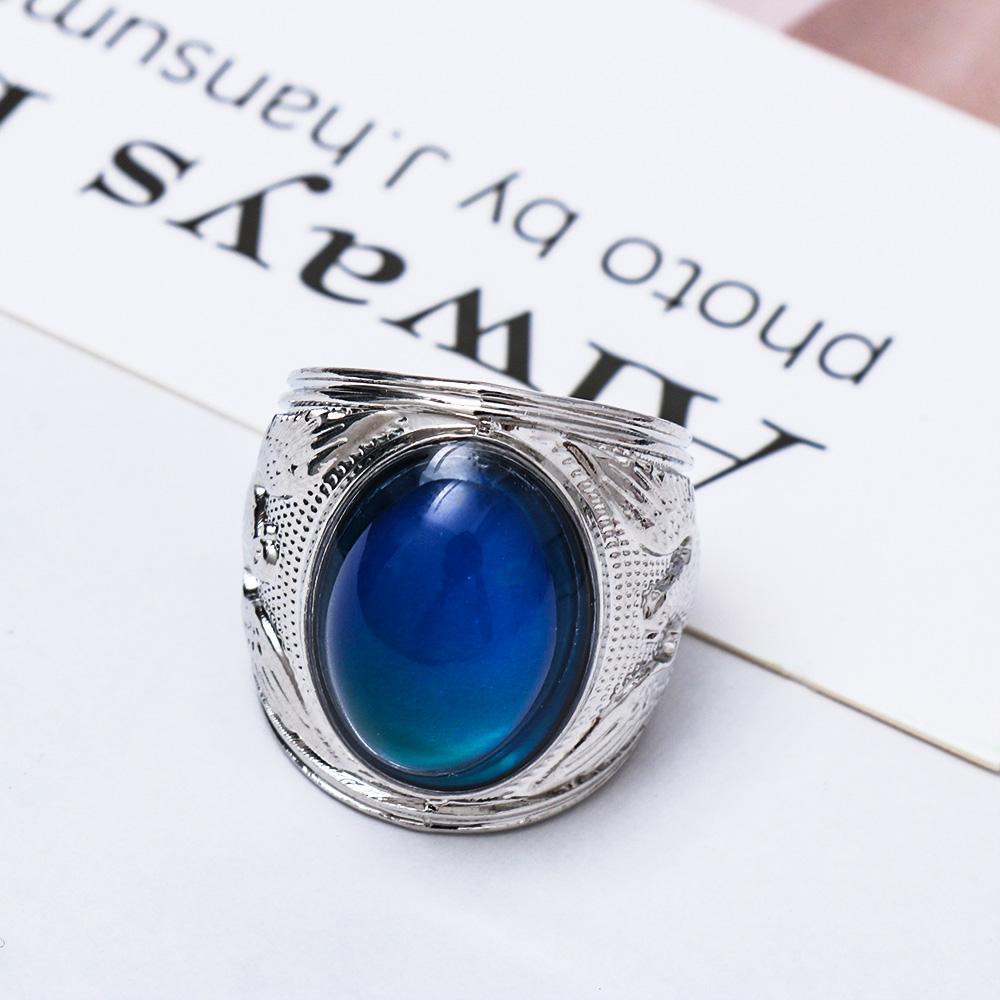 Top Mood Ring Cincin Ukuran 5-10 Hadiah Untuk Wanita Gadis Perhiasan Kontrol Suhu