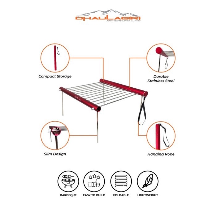 Folding BBQ Mini Grill Alat Panggang Portable Dhaulagiri Outdoor