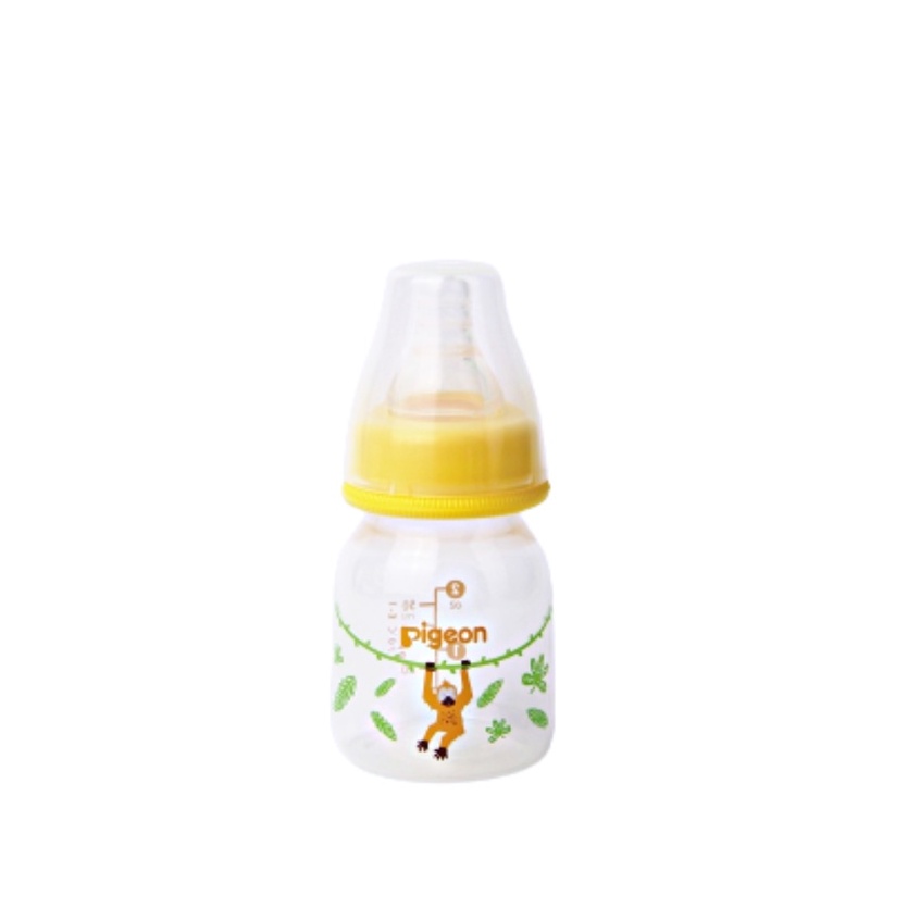 Pigeon Botol Susu Peristaltic Nipple Round Nursing Bottle PP RP Slim Neck Orangutan 50ml