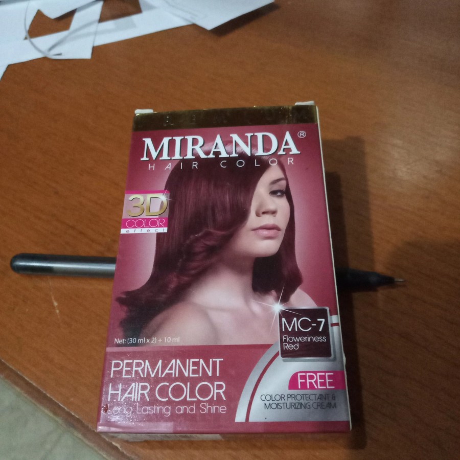 Pewarna cat rambut Miranda Hair Color Floweriness Red MC 7 merah bunga
