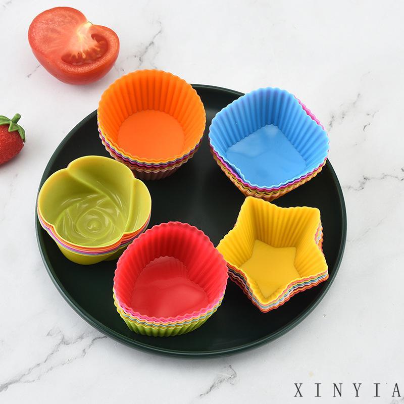 Xia.id Cetakan Kue Muffin DIY Bahan Silikon Elastis