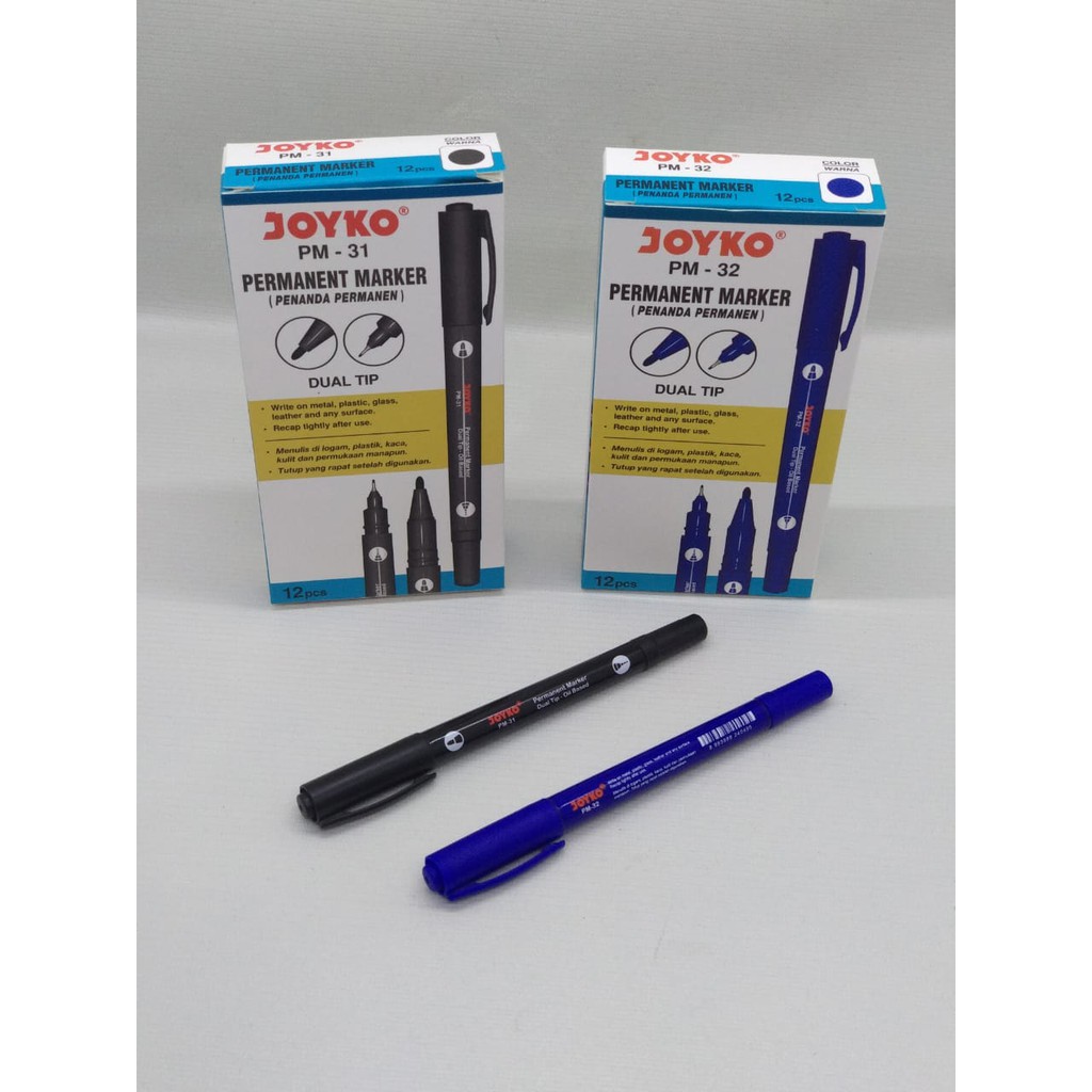 

Spidol Dua sisi / Double Tip Permanent Marker Joyko