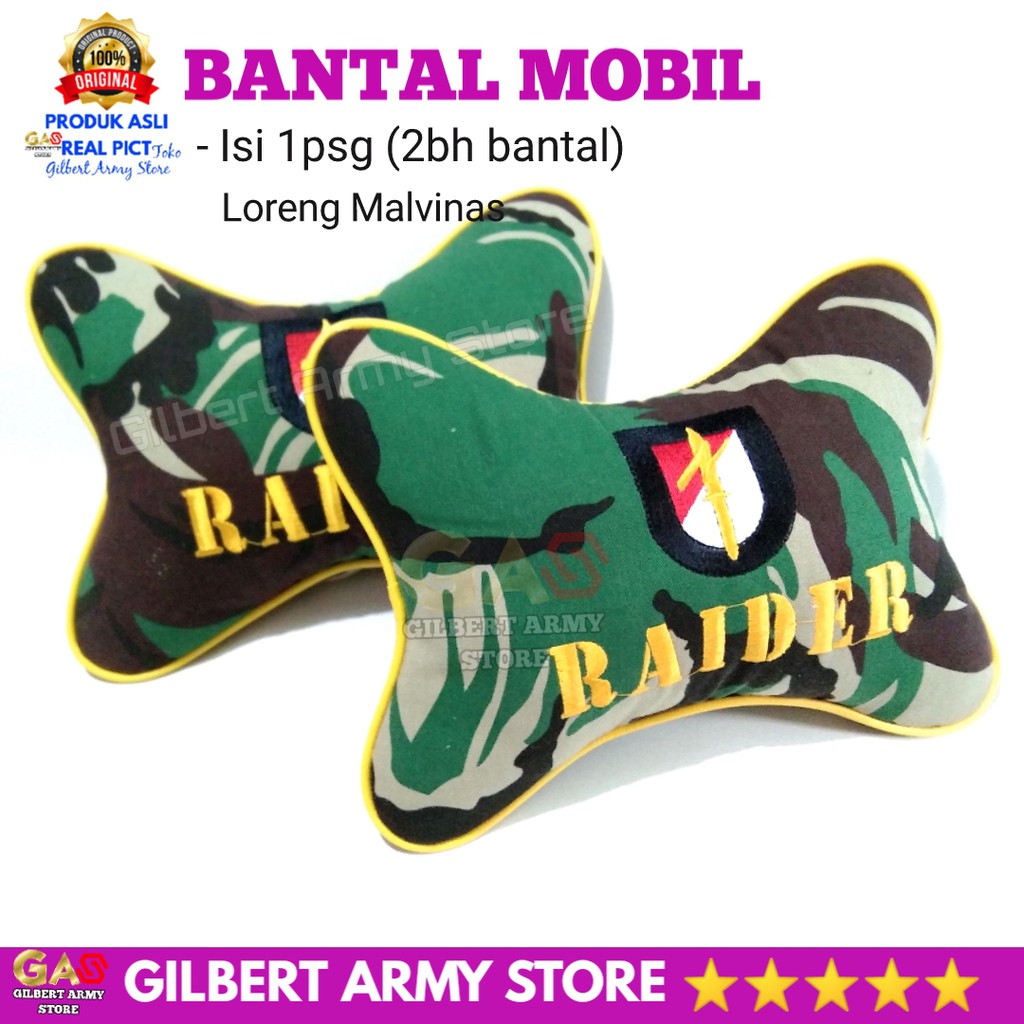 GILBERT ARMY STORE Bantal Loreng Malvinas Tni Logo Raider