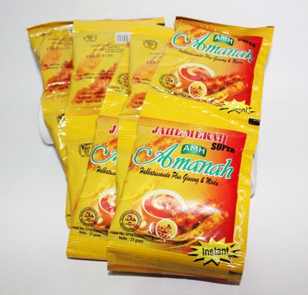 Jahe Merah  AMH Krimer Plus PROPOLIS | Minuman untuk Sehat Alami isi 12 Sachet