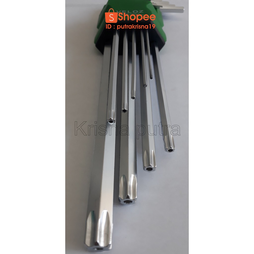 KUNCI L BINTANG LUBANG SEGI ENAM VELOZ TORX HEX KEY SET EXTRA | Shopee