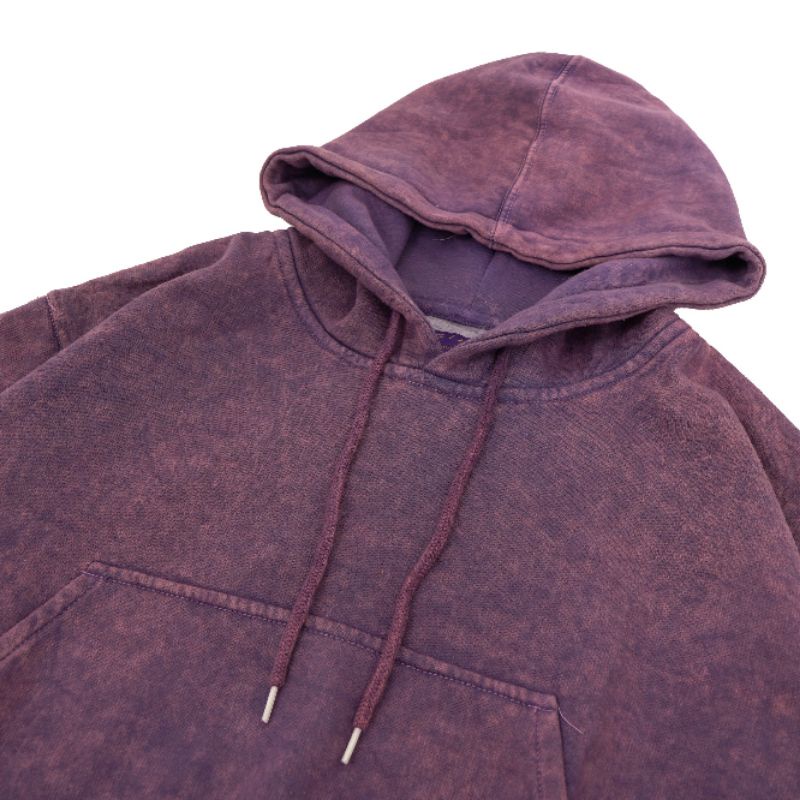 HOODIE CROP OVERSIZE MAROON WASHING PREMIUM