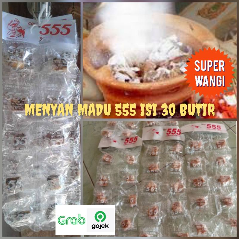 menyan madu 555 isi 30 butir kemenyan super wangi