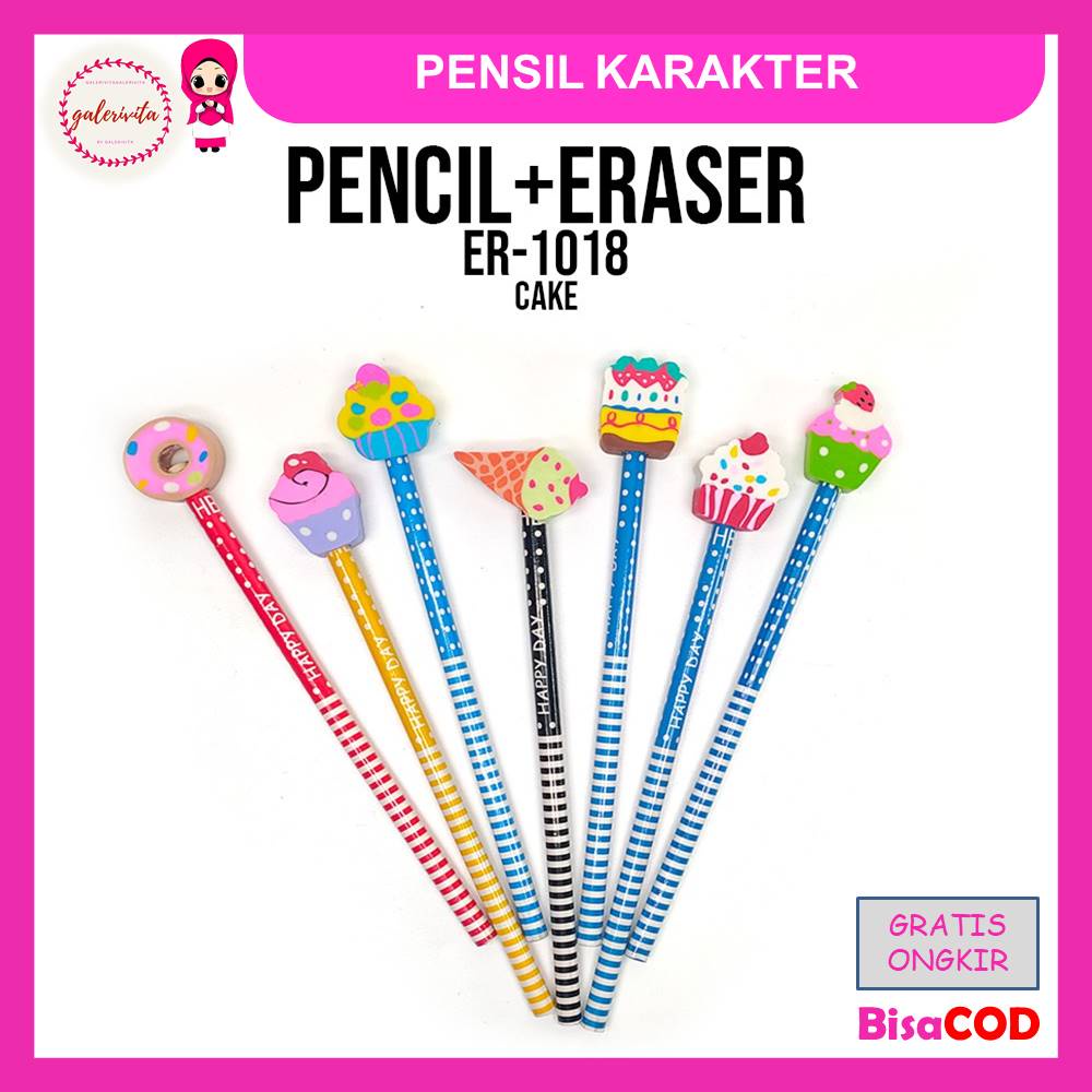 

Pensil Karakter / Penghapus Pensil Lucu / Pensil Unik Karakter / Pensil Anak
