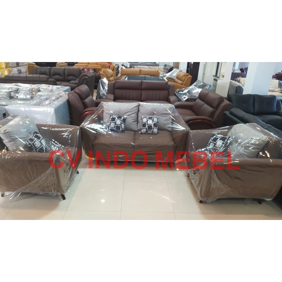 Sofa minimalis 211 kursi tamu scandinavian mewah ready makassar murah