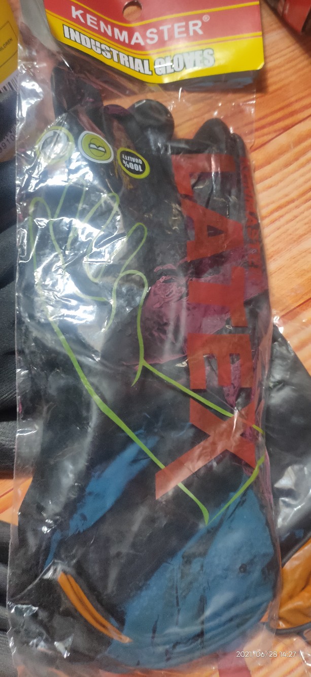 Kenmater Sarung Tangan Karet Hitam - Latex Hand Gloves