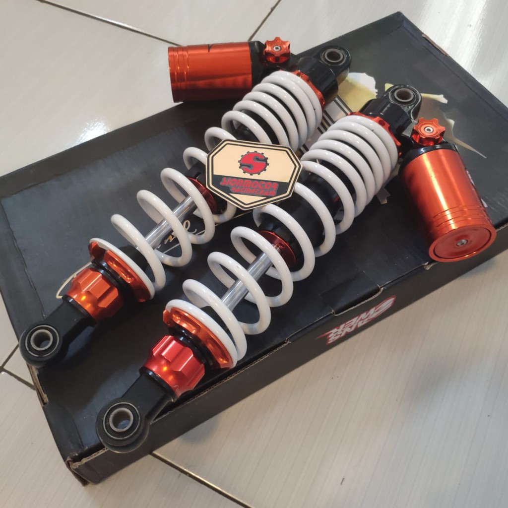 Shockbreaker Belakang Bebek Answer 340mm Putih Tabung Atas