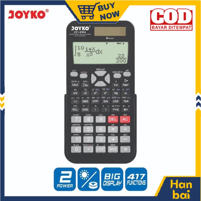 

Hanbai.Deo JOYKO CC-29A Kalkulator Calculator Scientific 417 Funcions