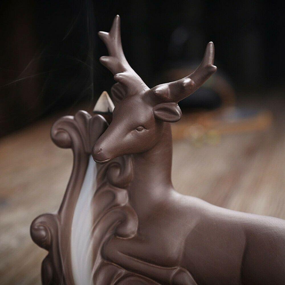 R-flower Backflow Incense Burner Meditasi Kreatif Dekorasi Rumah Keramik Tempat Dupa