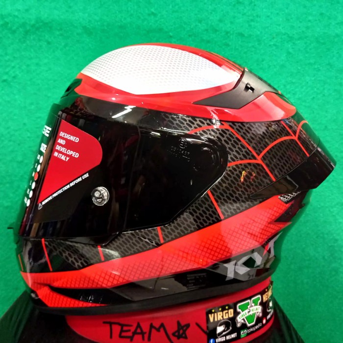 HELM KYT TT COURSE MARVEL SPIDERMAN MILES MORALES HELM LIMITED EDITION