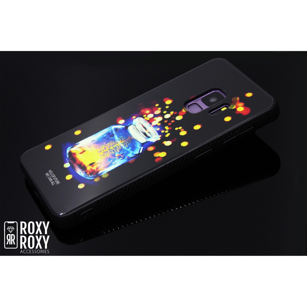 Glass Case Glow In the Dark Oppo F7 F9 A3S