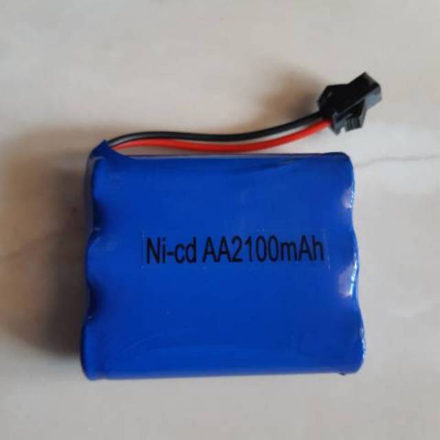 Baterai Rc Car Rock NiCd 2000Mah 3.6v Batre 3,6v AA Socket Hitam