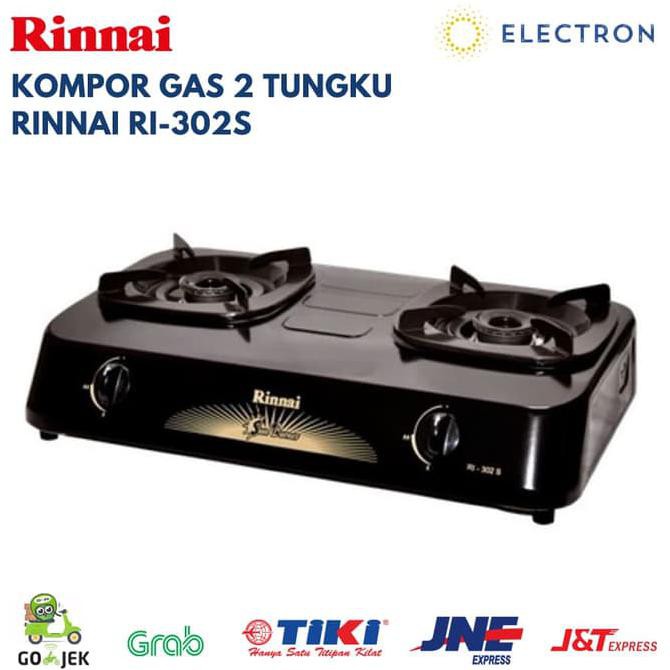 Kompor Gas Rinnai 2 Tungku RI-302S (RI302S)