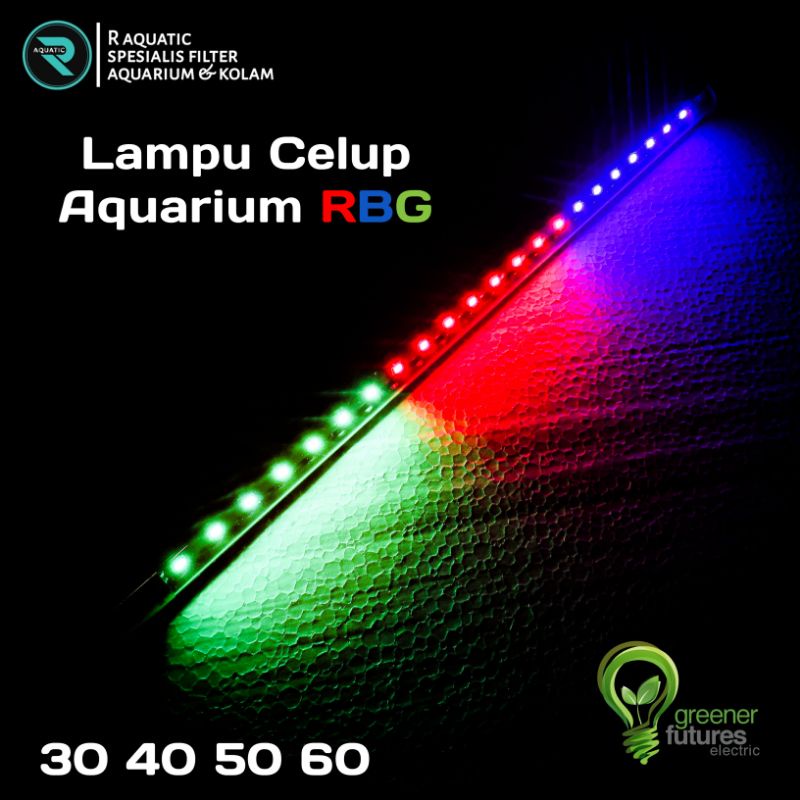 Jual Lampu Led Aquarium Aquascape Celup Anti Air 3warna 30 40 50 60cm