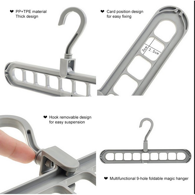 Rak hanger Pengering Pakaian Model Serba Guna Dengan 9 Lubang