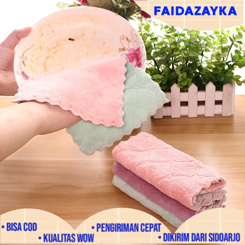 ZAYKA== KAIN LAP ANTI MINYAK BAHAN MICROFIBER DAYA SERAP TINGGI