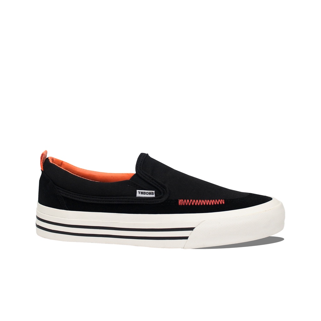SEPATU TIMEBOMB | SLIPON PREDATOR V6 ( BLACK RIPSTOP - ORANGE)