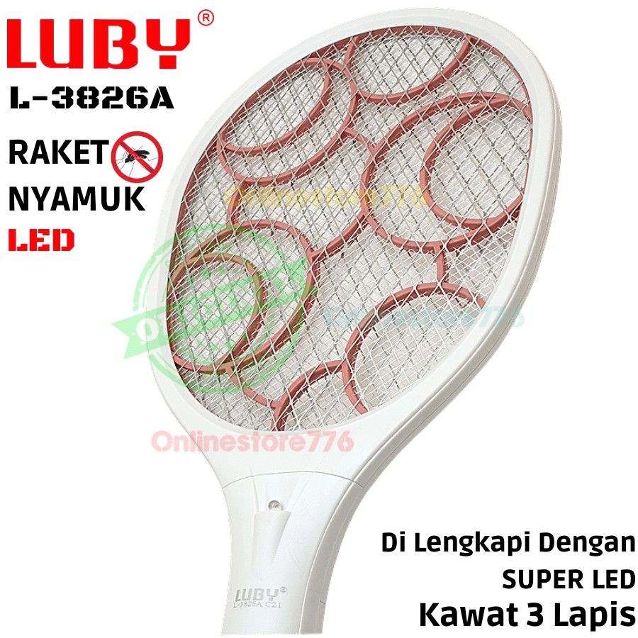 RAKET NYAMUK LUBY L3826 / RAKET NYAMUK CHARGER / RAKET NYAMUK / RAKET NYAMUK LISTRIK / L 3826