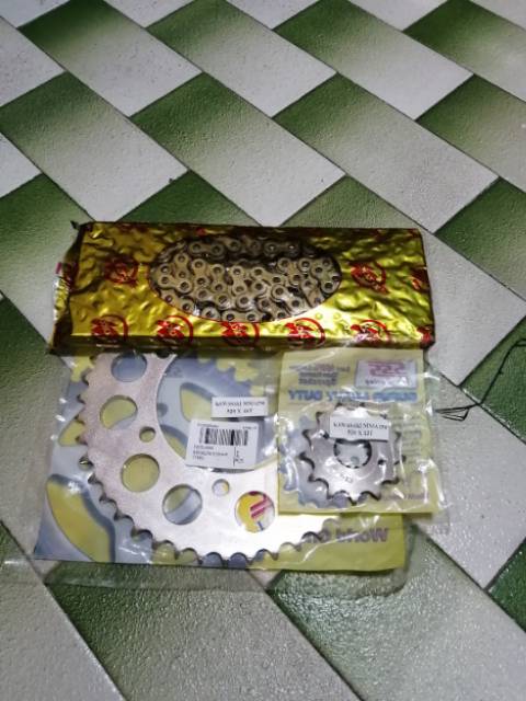 Gir set sss ninja 250 rantai gold 44 45 46 47 / gear set ninja 250