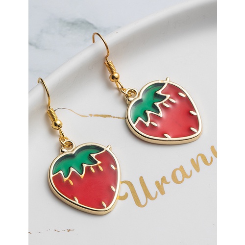 LRC Anting Fashion Fruit Stud Earrings