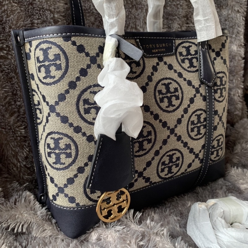 Tory Burch Perry Small Shopping Tote Bag In Navy 83313