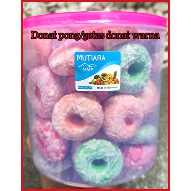 Jual Donat Pong Getas Gabus Gula Donat Warna Berat Gr Toples