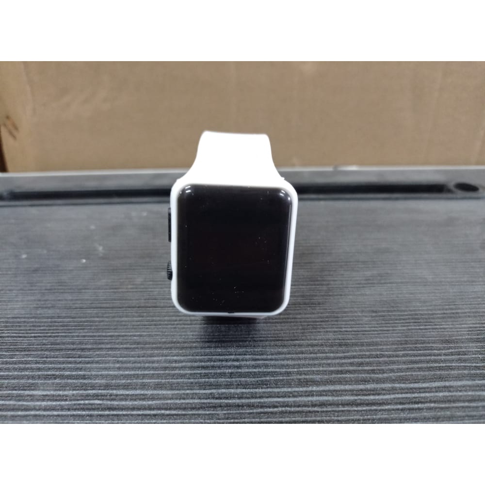 ⭐Gogoland⭐ BARANG REJECT Gelang Model Jam Tangan Pria Wanita  Strap Rubber Sport import COD JT007-WHITE