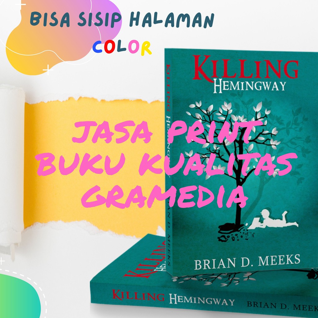 CETAK BUKU NOVEL CUSTOM A5 B5 BISA MIX BLACK DAN FULLCOLOR