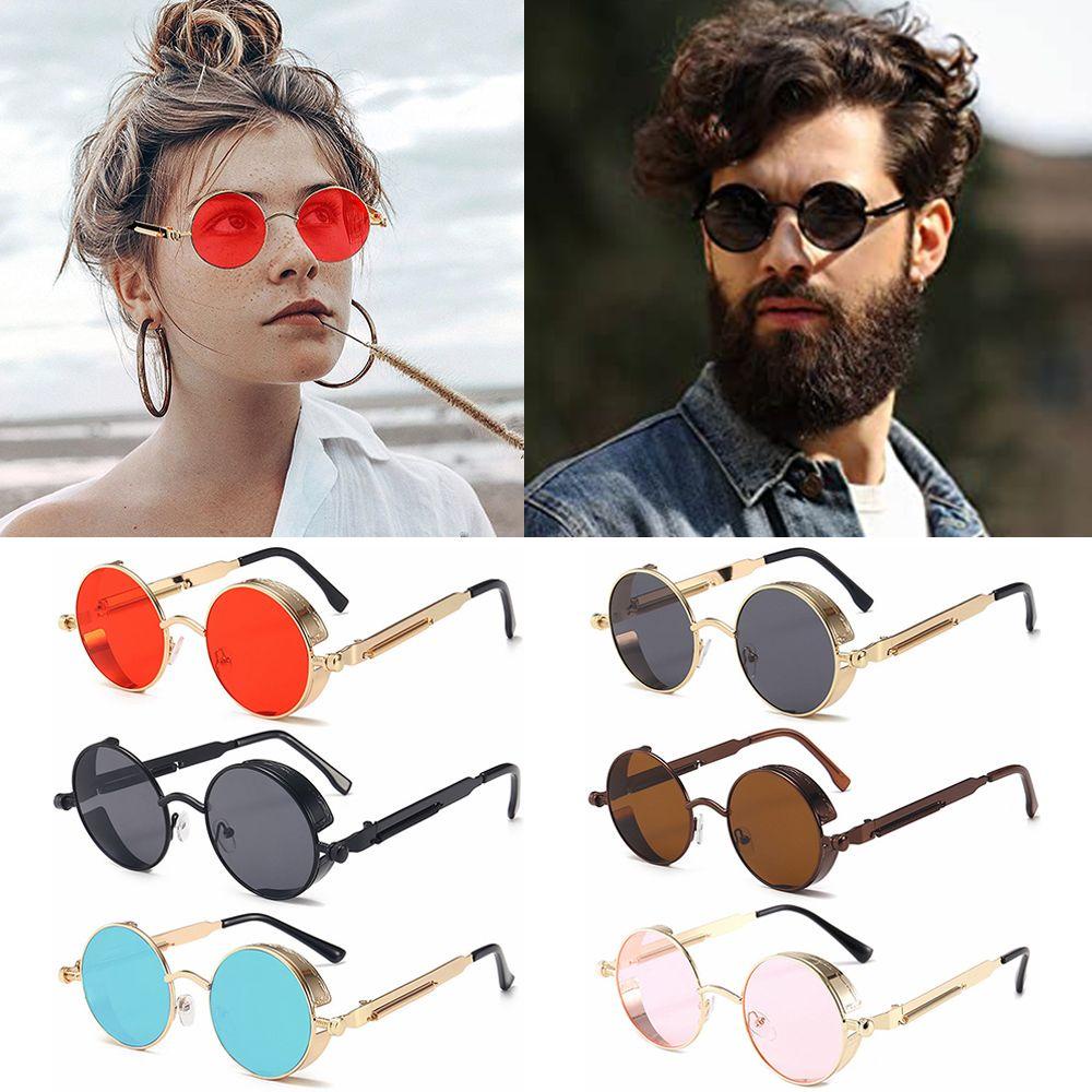 Lily Kacamata Steampunk Wanita Pria Frame Metal Round Eyewear