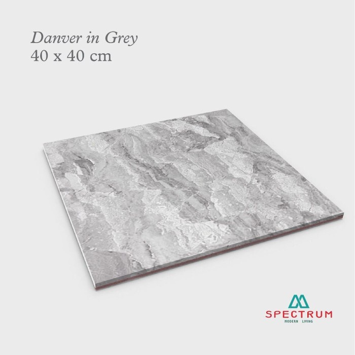 KERAMIK 40X40 DANVER GREY GLOSSY - MULIA TILE