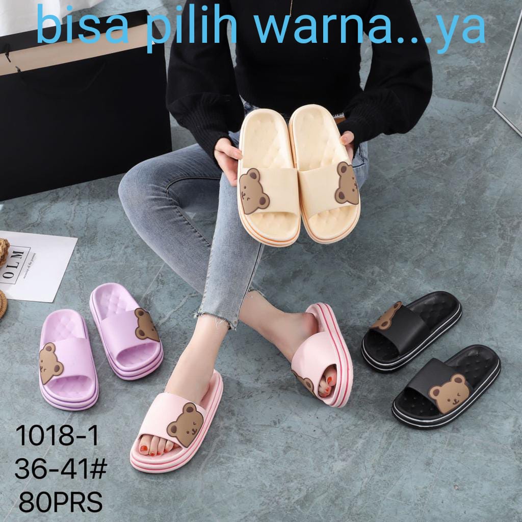 Jual Terminal Kado Sandal Wanita Kokop Bearsandal Import Flat Wanita 1018 1 Laluna Shopee