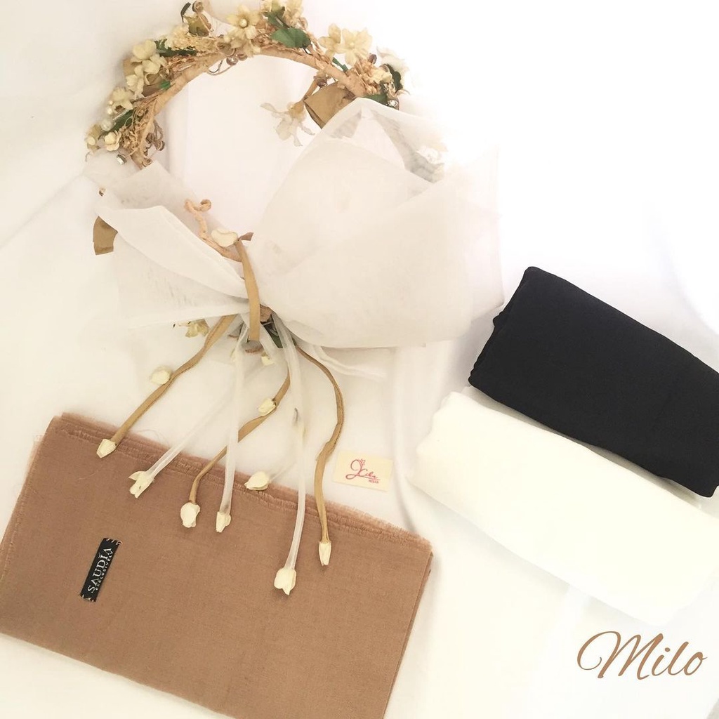 kerudung jilbab / hijab segi empat bahan katun saudia rawis tebal merk saudia bisa untuk anak sekola