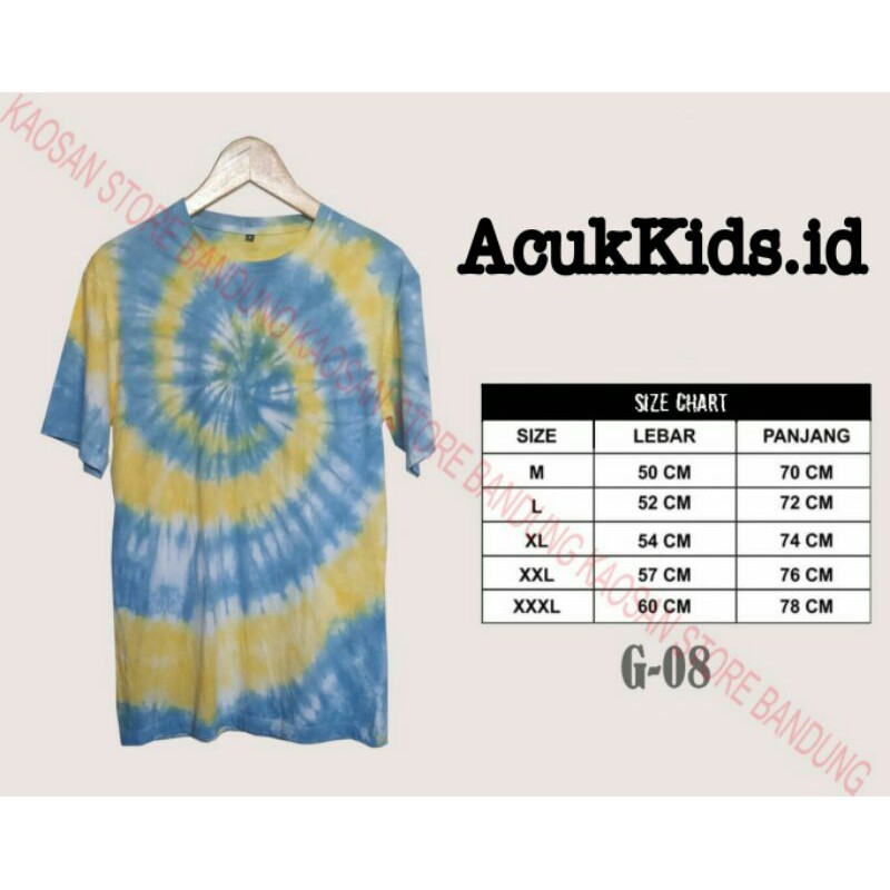 BAJU KAOS TIE DYE COTTON 20S PREMIUM PRIA WANITA MURAH/TIE DYE/T-SHIRT TIE DYE/KAOS TIE DYE BISA COD