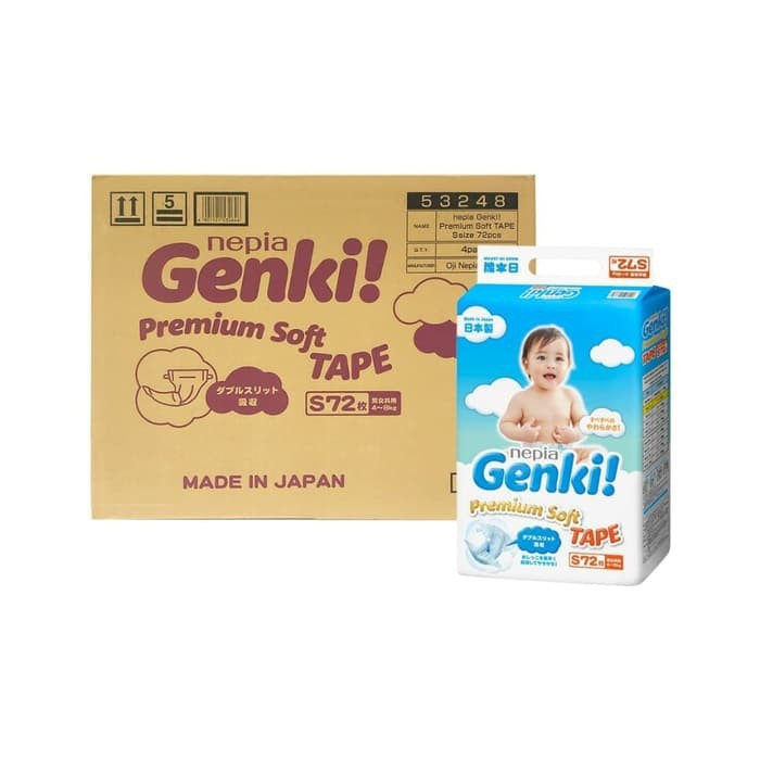 NEPIA GENKI S ISI 72 / 1 DUS ISI 4 PACK / 1 KARTON