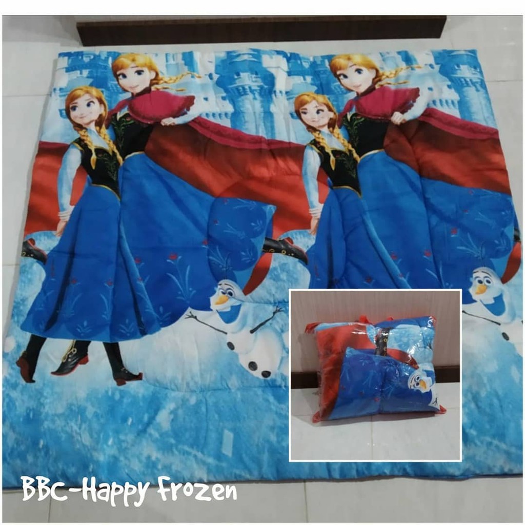 Bedcover baby homemade karakter anak cewek cowok motif terlaris Happy Frozen