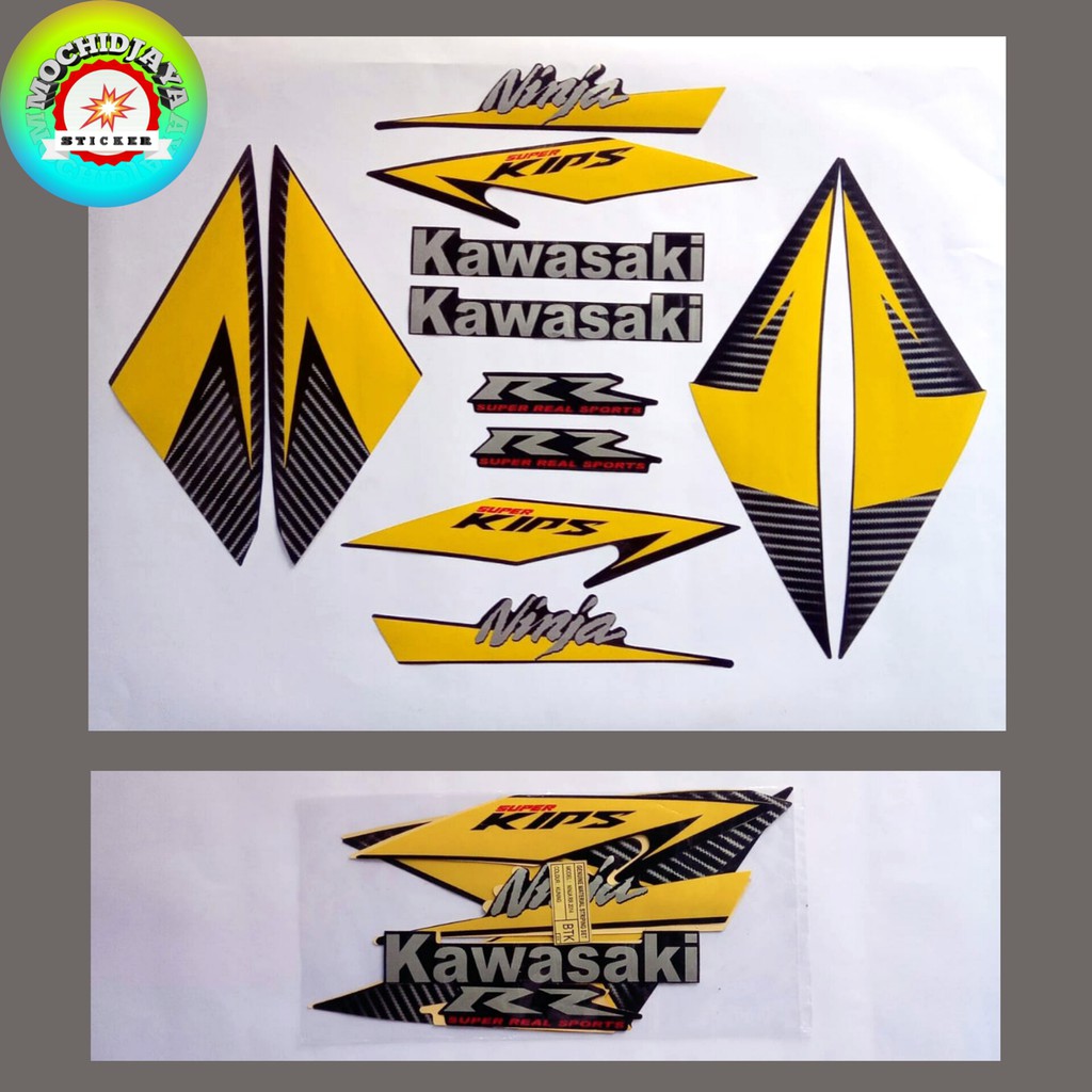 STRIPING NINJA RR 2014 WARNA KUNING STICKER LIST BODY NINJA RR TERLARIS (COD)