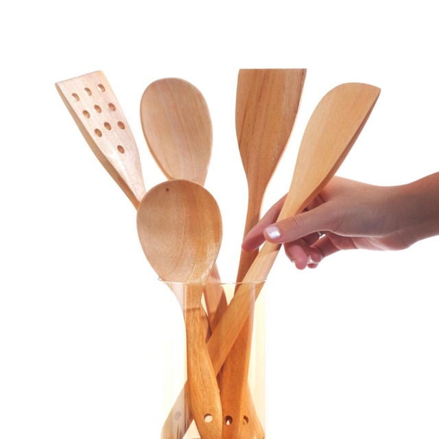 CENTONG SUTIL SPATULA SOLET IRUS NASI KAYU MAHONI WOODEN COOKING