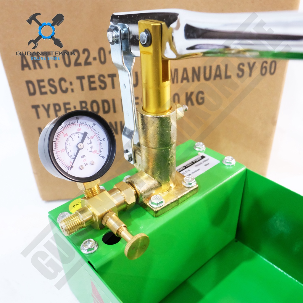 Alat Test Pump Manual Pipa 60 Bar NANKAI SY60 / Pressure Tes Testing Pipa Tabung Tangki Air SY 60 SY-60 NANKAI